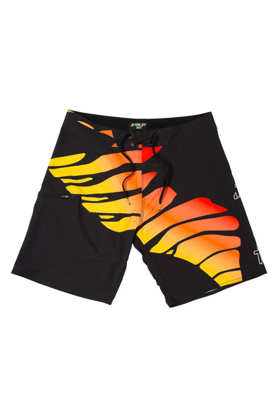 BLK/RED T SECTION YOUTH BOARDSHORT