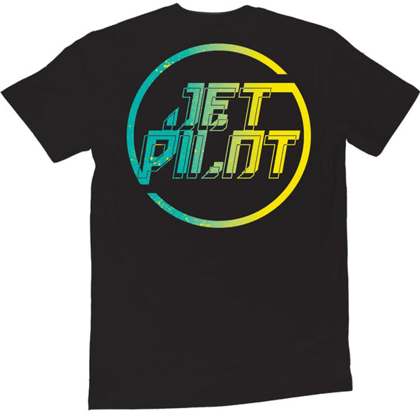 BLK/TEAL SPLITTER MENS TEE