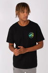 BLK/TEAL SPLITTER MENS TEE