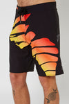 BLK/RED T SECTION MENS BOARDSHORT