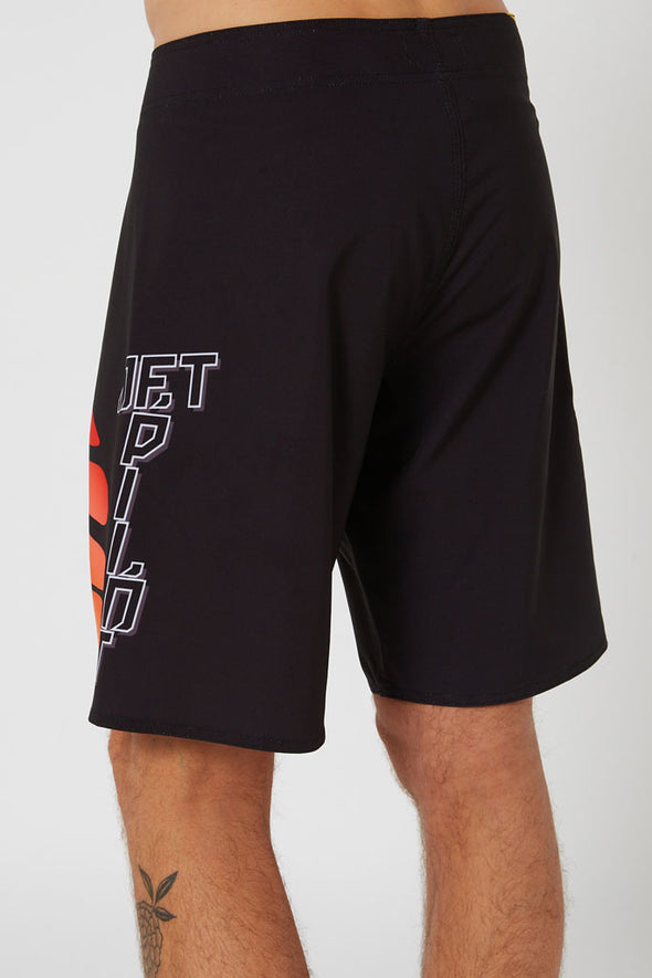 BLK/RED T SECTION MENS BOARDSHORT