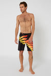 BLK/RED T SECTION MENS BOARDSHORT