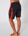 BLK/RD BOLTS MENS BOARDSHORT