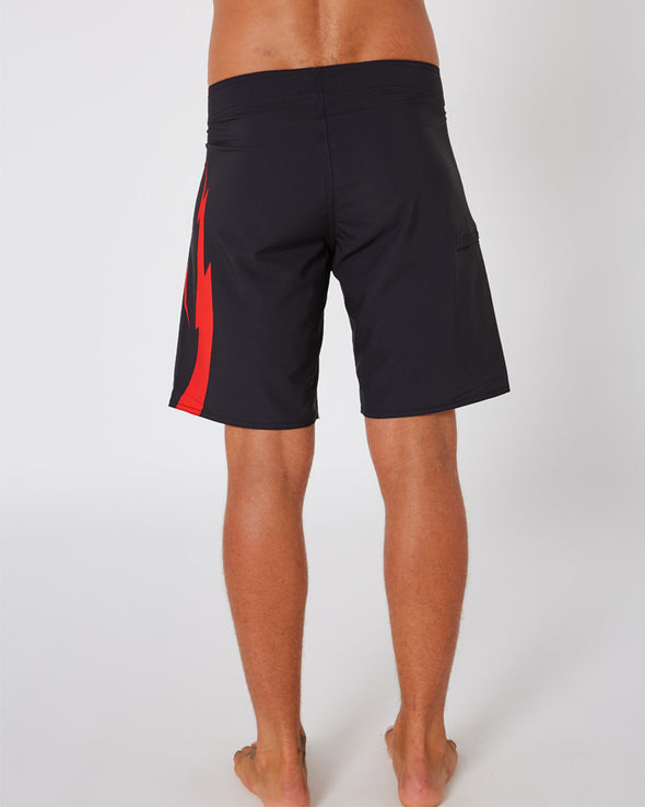 BLK/RD BOLTS MENS BOARDSHORT