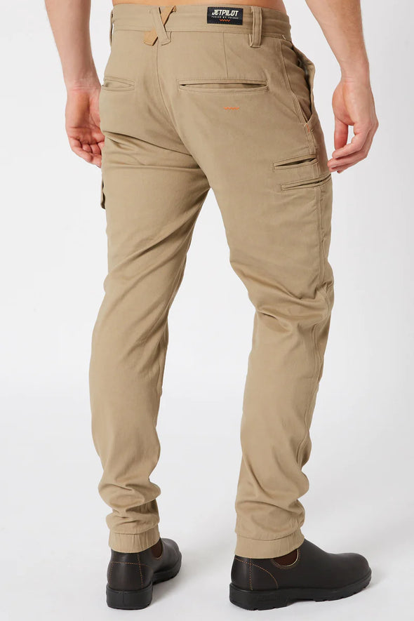 JETPILOT MENS CUFFED PANT KHAKI