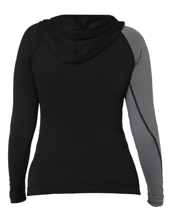 BLK PACER LS HOODED LADIES RASHIE