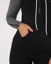 BLK PACER LS HOODED LADIES RASHIE