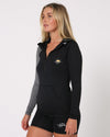 BLK PACER LS HOODED LADIES RASHIE