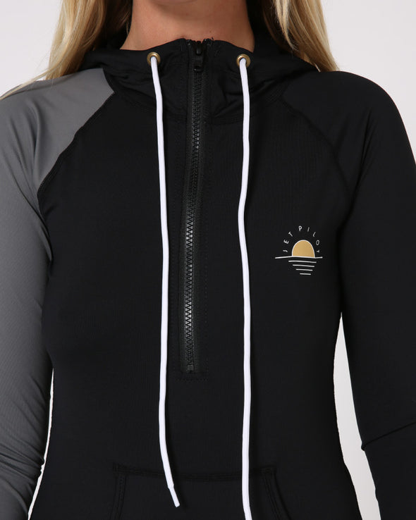 BLK PACER LS HOODED LADIES RASHIE