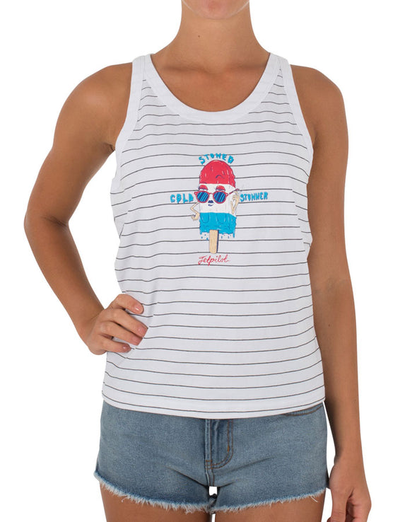 JETPILOT STUNNER LADIES TANK WHITE