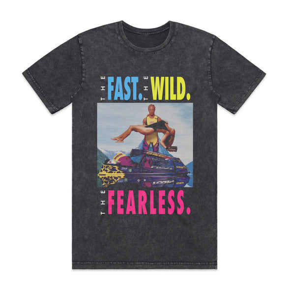 ACID WASH FEARLESS MENS TEE