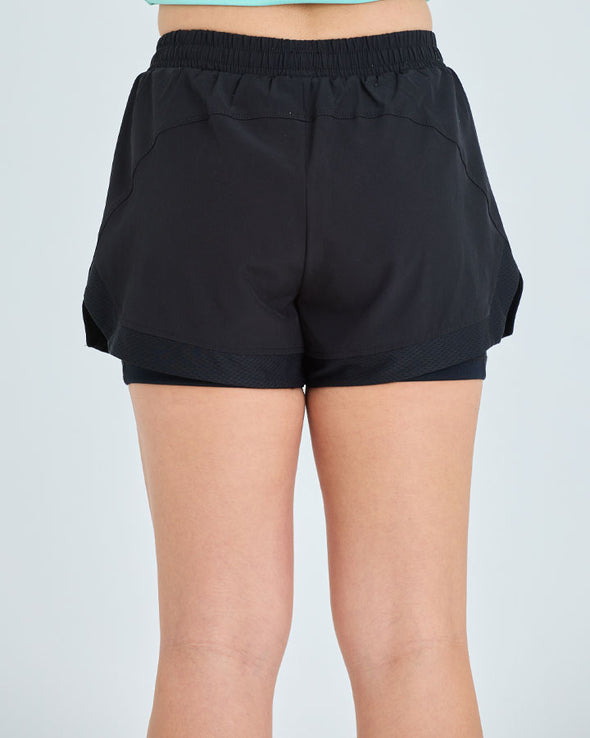 Jetpilot Corp Ladies Elastic Waist Rideshort - Black