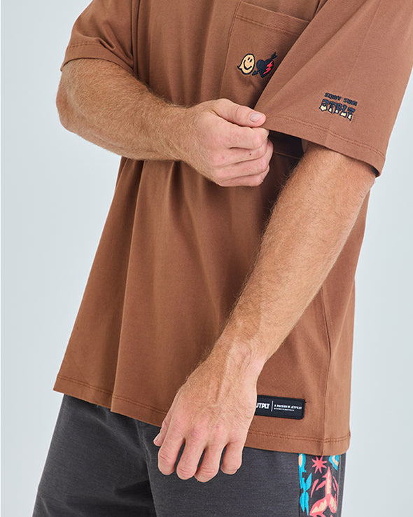Jetpilot x Sindy Pocket Tee Mens - Dirt