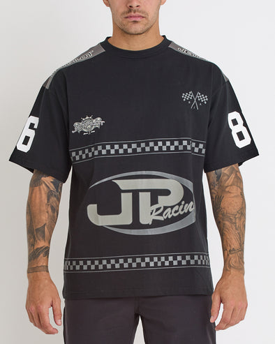 Jetpilot Racing Tee Mens - Black