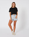 BLK SQUADRON LADIES CROP TEE