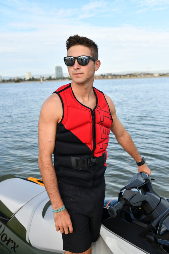 BLK/RED ADDICT REV F/E MENS NEO VEST