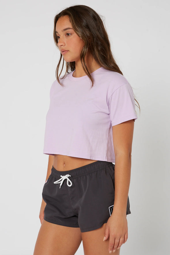 PUR FLORA LADIES S/S CROP TEE