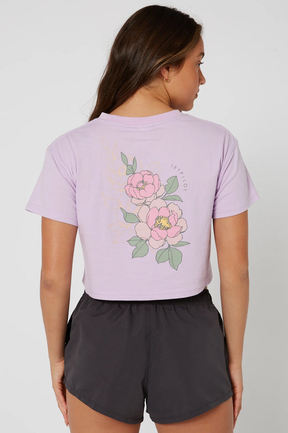 PUR FLORA LADIES S/S CROP TEE