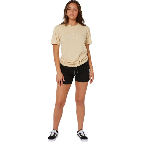 TAN SIMPLE LADIES OVERSIDED TEE