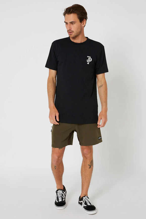 BLK/WHT LINKED MENS TEE