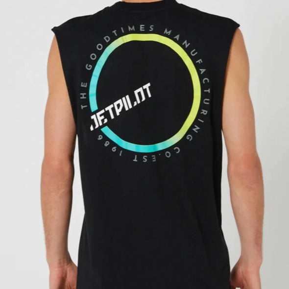 BLK/TEAL GOODTIMES MENS MUSCLE