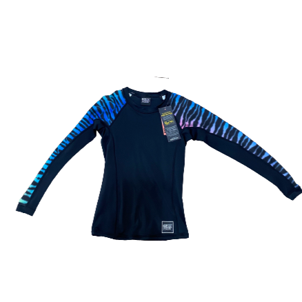DELUXE LADIES LONG SLEEVE RASHGUARD BLACK/MULTI
