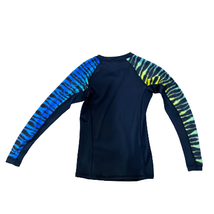 DELUXE LADIES LONG SLEEVE RASHGUARD BLACK/MULTI