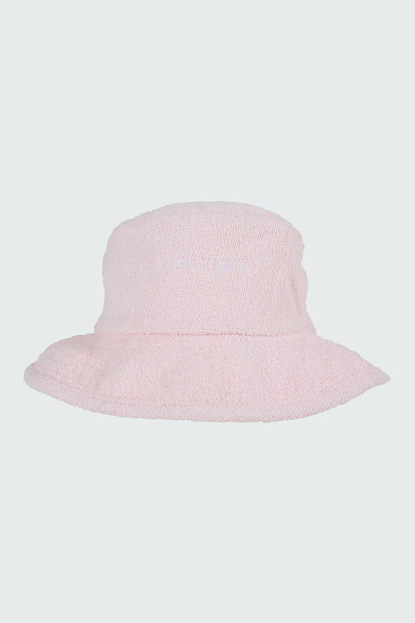 PNK TERRY LIDIES BUCKET HAT CAP