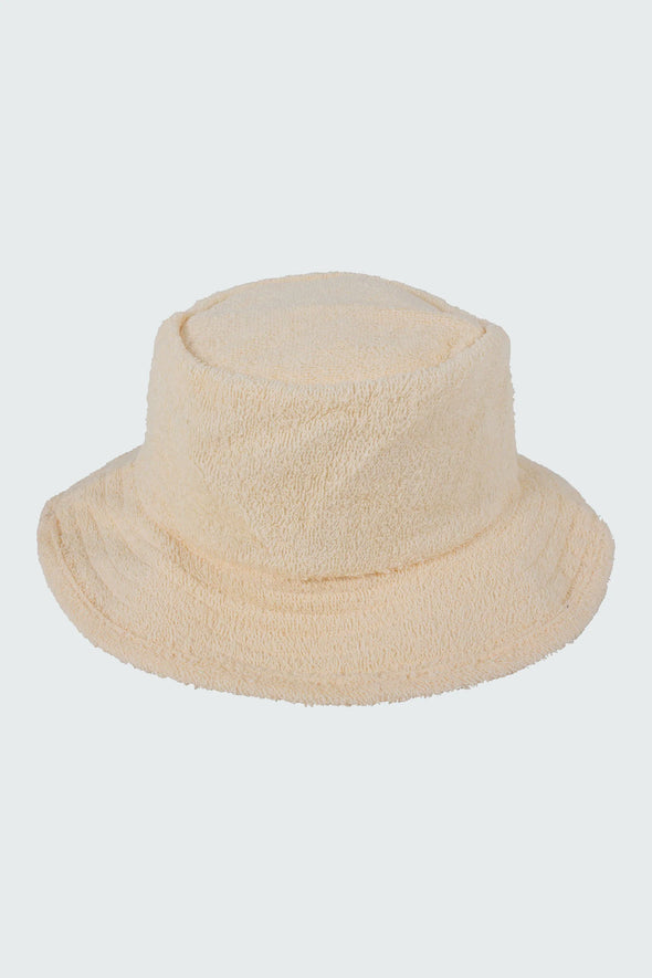 TAN TERRY LIDIES BUCKET HAT CAP