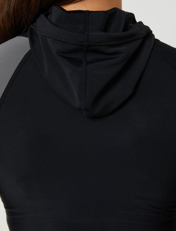 BLK CAUSE LS LADIES HOODED RASHIE