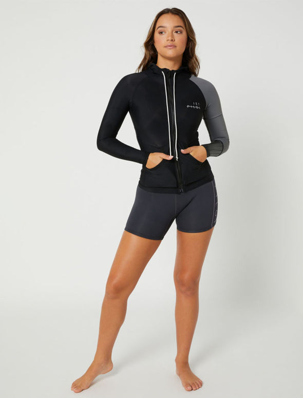 BLK CAUSE LS LADIES HOODED RASHIE