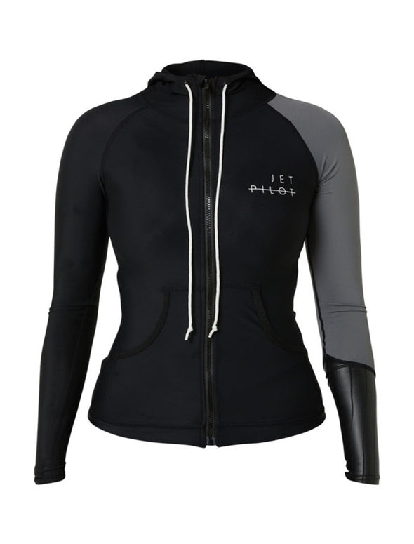 BLK CAUSE LS LADIES HOODED RASHIE
