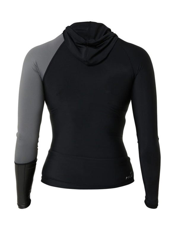 BLK CAUSE LS LADIES HOODED RASHIE