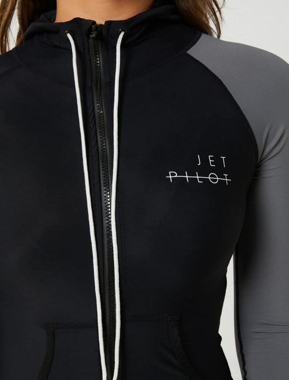BLK CAUSE LS LADIES HOODED RASHIE