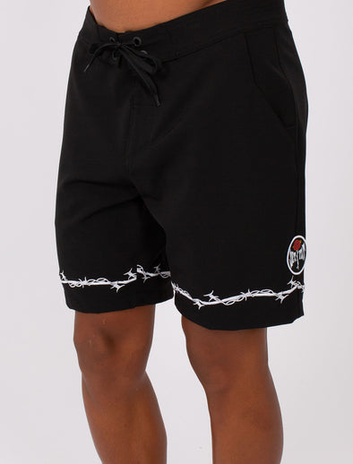 BLK/WHT COVEN MENS BOARDSHORTS