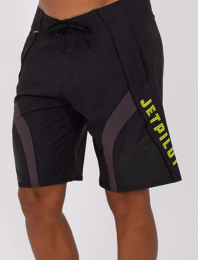 CHAR/YEL FIREFLY MENS BOARDSHORTS