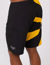 BLK/YEL HARDCORE MENS BOARDSHORTS