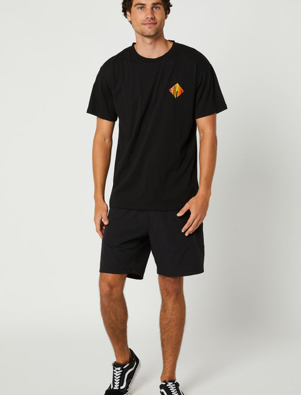 BLK IMPRINT MENS SS TEE