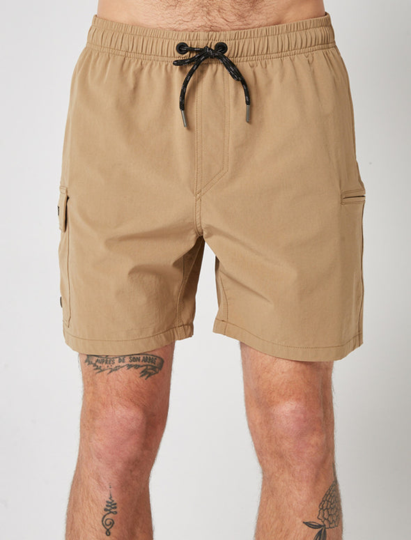 KHKI JETLITE ELASTICATED BOARDSHORT mens