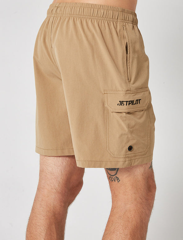 KHKI JETLITE ELASTICATED BOARDSHORT mens