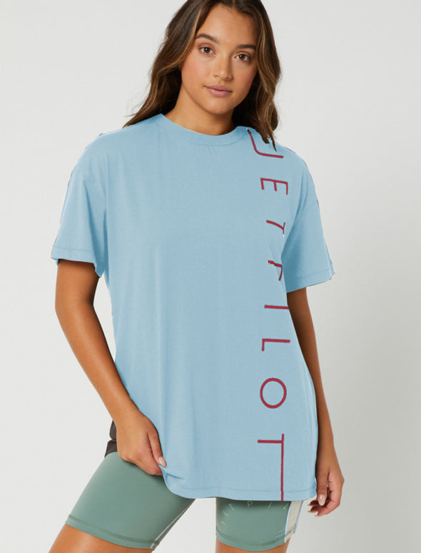 BLU LINEAR SS LADIES TEE Light Blue LTE/BLU