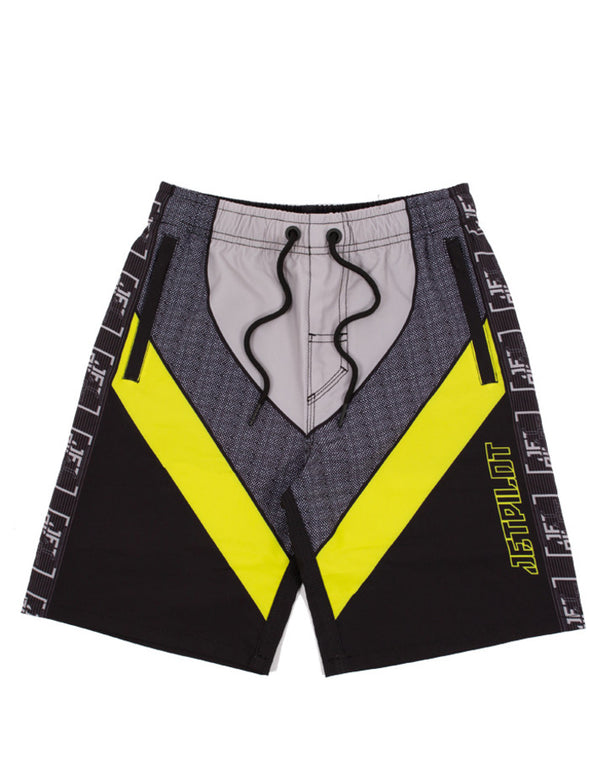 GRY/YEL OPTIMUM YOUTH BOARDSHORTS