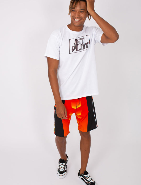 ORG/BLK PODIUM MENS BOARDSHORTS