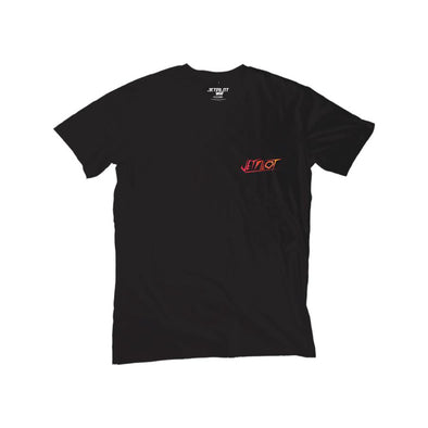 BLK/RED SIDESWIPE MENS TEE