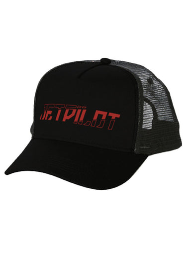 BLK/RD SUPER SPLICE MENS TRUCKER CAP