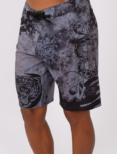 GRY/RST TATTS MENS BOARDSHORTS